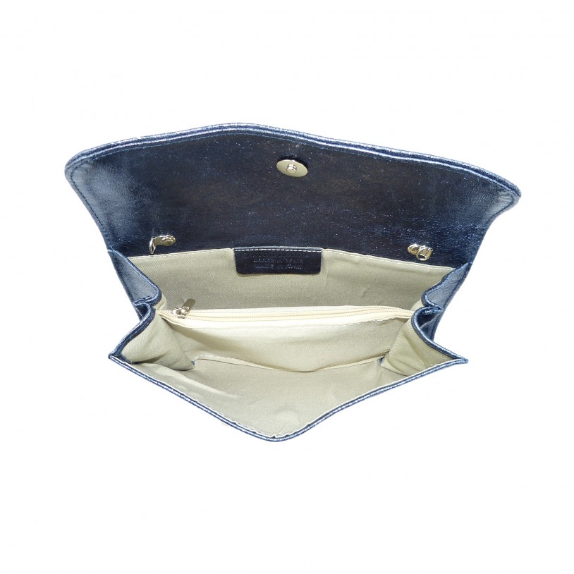 Ital. Klatsch shoulder bag in metallic cowhide SHG156