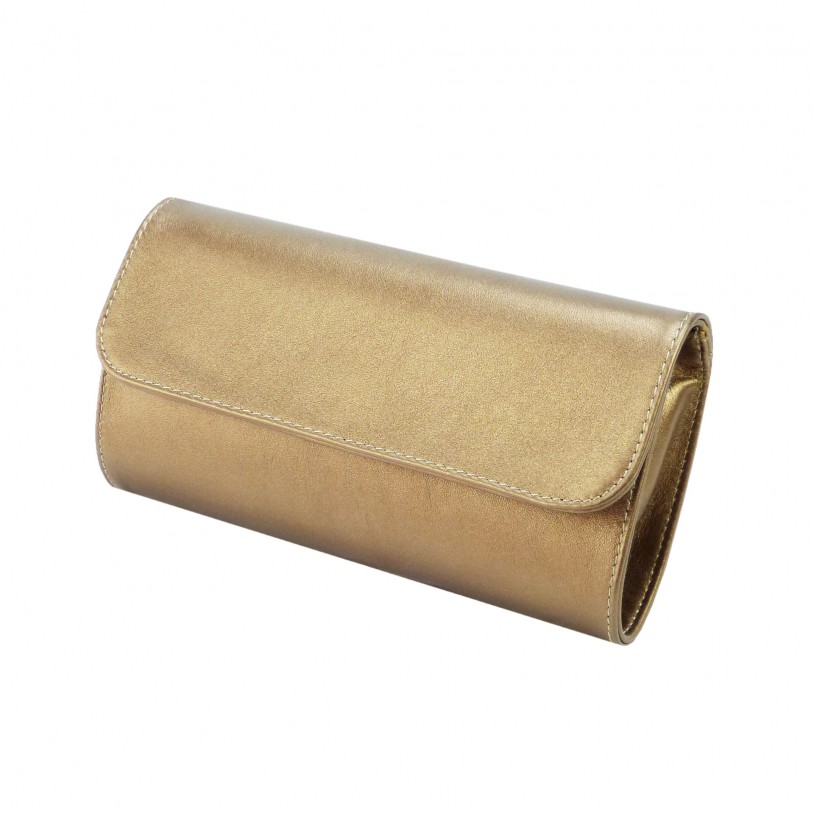 Ital. Klatsch shoulder bag in metallic cowhide SHG156