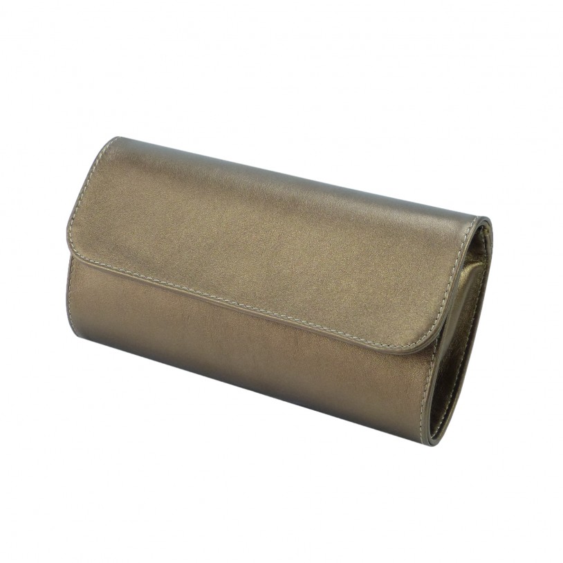 Ital. Klatsch shoulder bag in metallic cowhide SHG156