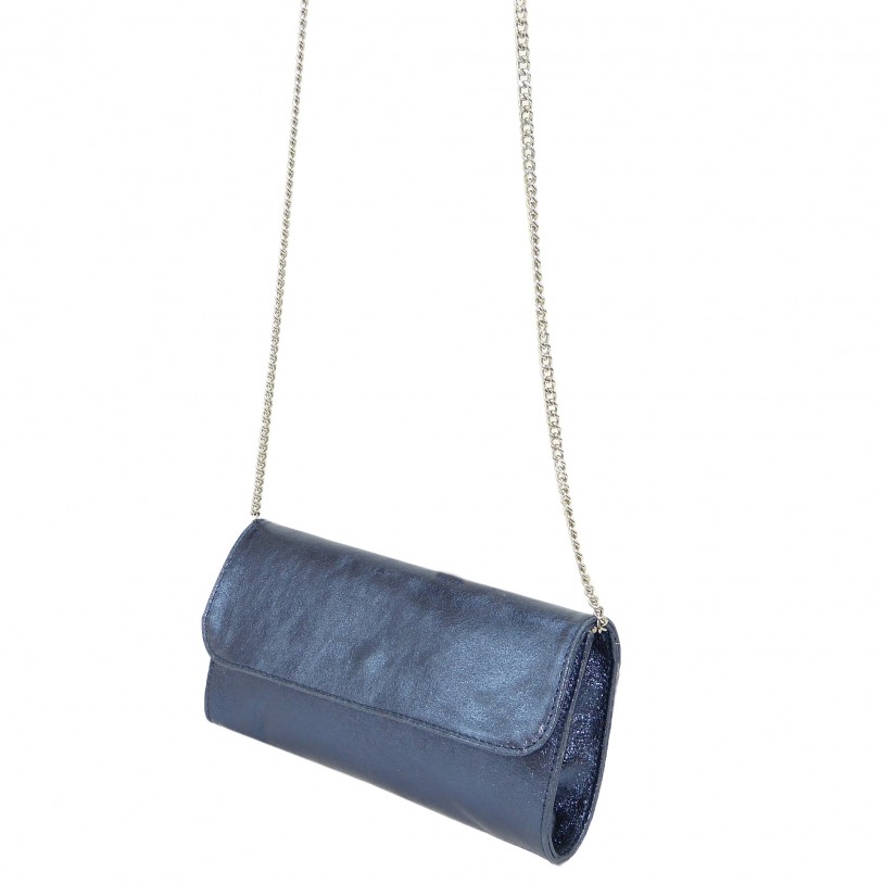Ital. Klatsch shoulder bag in metallic cowhide SHG156