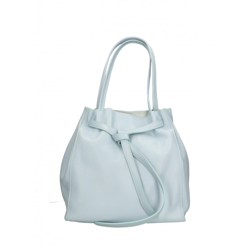 ITALIAN LADY'S SHOULDER BAG SHOPPER IN SHINY LEATHER SHG8956