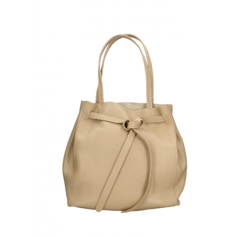 ITALIAN LADY'S SHOULDER BAG SHOPPER IN SHINY LEATHER SHG8956