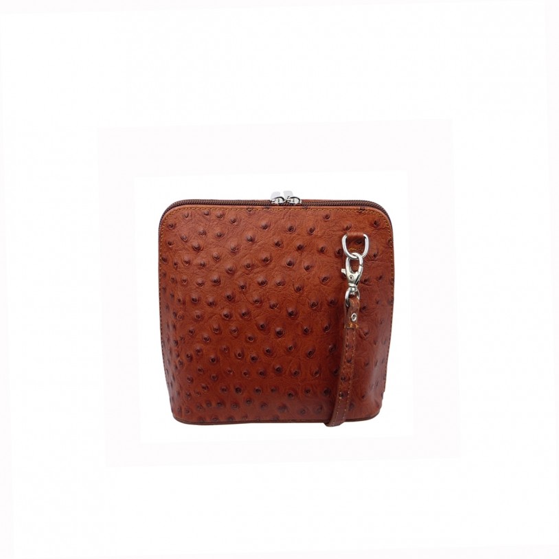 WOMEN SHOULDER BAG OF LEATHER in ostrich embossed SHST1214