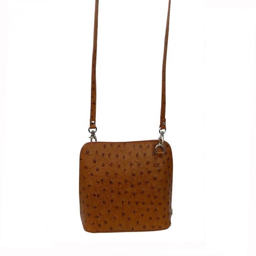 WOMEN SHOULDER BAG OF LEATHER in ostrich embossed SHST1214