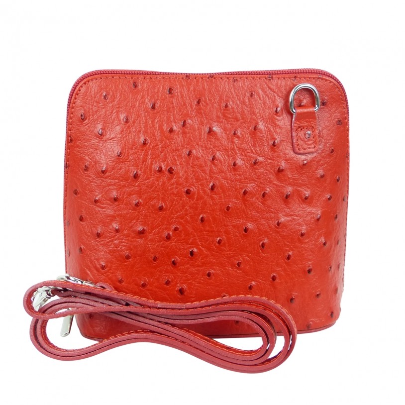 WOMEN SHOULDER BAG OF LEATHER in ostrich embossed SHST1214