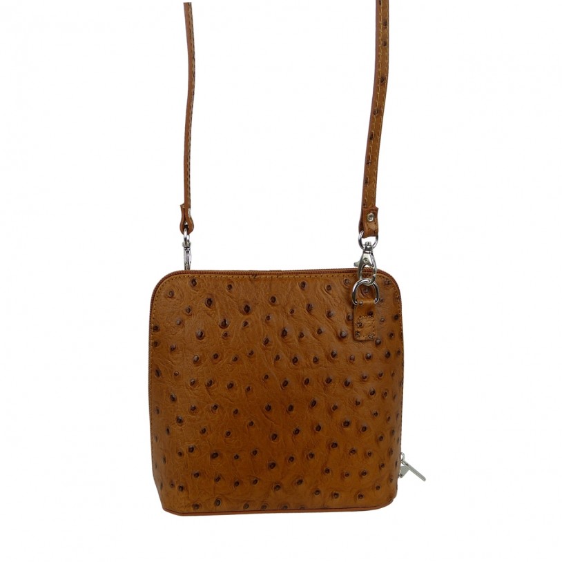 WOMEN SHOULDER BAG OF LEATHER in ostrich embossed SHST1214