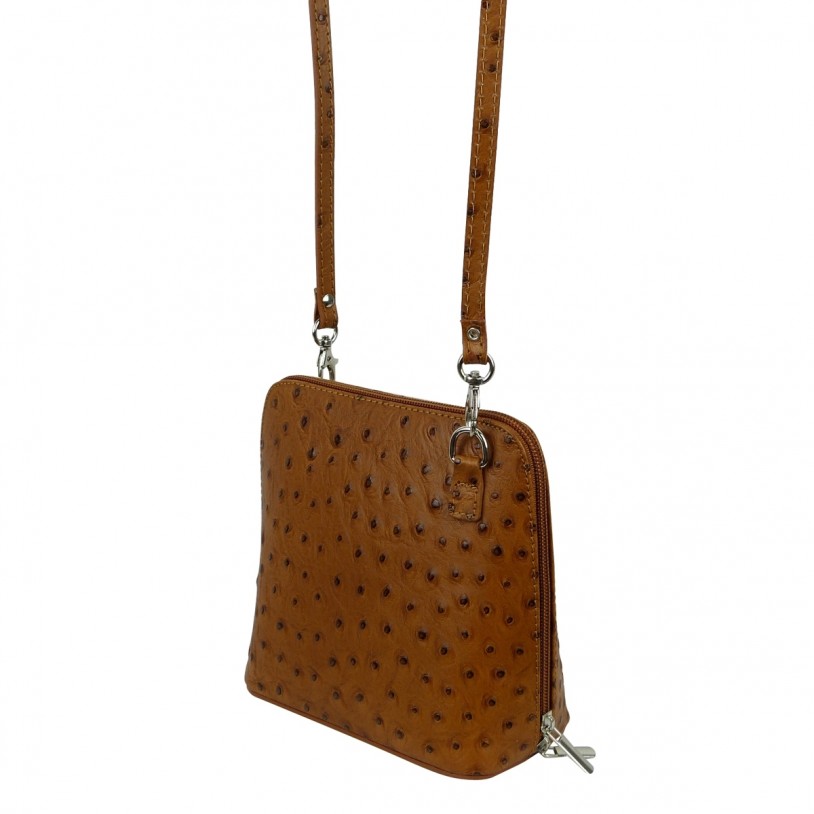 WOMEN SHOULDER BAG OF LEATHER in ostrich embossed SHST1214