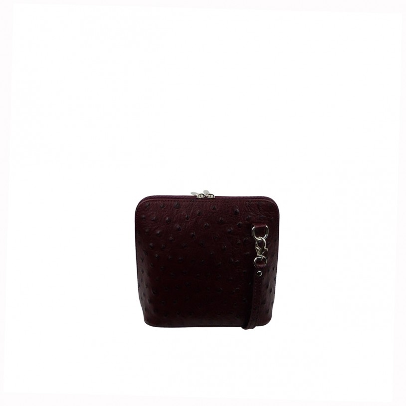 WOMEN SHOULDER BAG OF LEATHER in ostrich embossed SHST1214