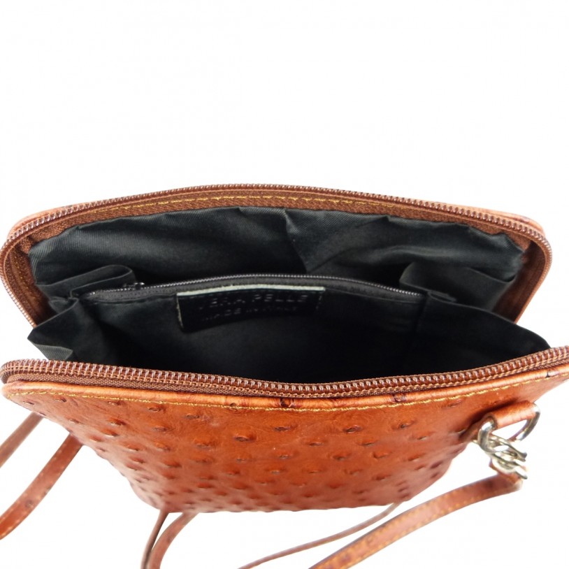 WOMEN SHOULDER BAG OF LEATHER in ostrich embossed SHST1214