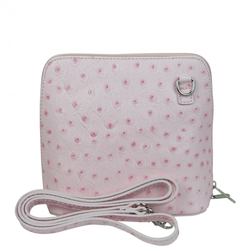 WOMEN SHOULDER BAG OF LEATHER in ostrich embossed SHST1214