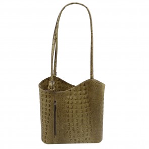 Cowhide leather shoulder bag in crocodile pattern SHC1801