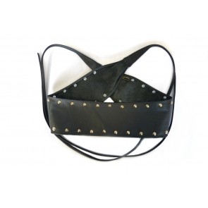 Ladies wrap belt with rivets in nappa leather SHGG1002